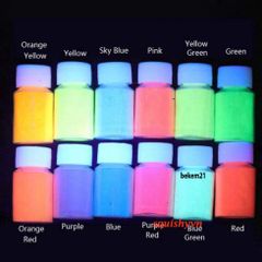 Hũ Bột Dạ Quang Nhuộm Resin Phát Sáng Trong Tối - Trang Sức 12 Màu Tùy Chọn, Để Tạo Hiệu Ứng Nổi Bật Cho Móng Tay và Nghệ Thuật Ấn Tượng