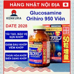 Glucosamine Orihiro Nhật Bản - Bổ Xương Khớp 900/950 Viên, Hỗ Trợ Viêm Khớp và Thoái Hóa - Sức Khỏe Xương Khớp Tối Ưu