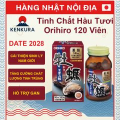Tinh Chất Hàu Biển Orihiro Nhật Bản - 120 Viên, Hỗ Trợ Sức Khỏe Nam Giới, Tăng Cường Thể Lực, Giàu Kẽm và Vitamin B