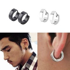 Khuyên Tai Tròn Xỏ Titan Không Gỉ 4 Màu - Thiết Kế Nhỏ Gọn, Phong Cách Cá Tính Cho Nam Nữ