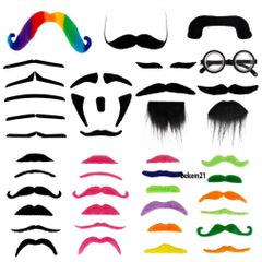 Bộ 12 Râu Giả Phong Cách Lịch Lãm Cho Nam Nữ - Râu Độc Đáo Dễ Dùng Cho Tiệc Masquerade và Hóa Trang