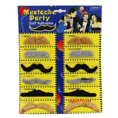 Bộ 12 Râu Giả Phong Cách Lịch Lãm Cho Nam Nữ - Râu Độc Đáo Dễ Dùng Cho Tiệc Masquerade và Hóa Trang