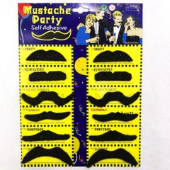 Bộ 12 Râu Giả Phong Cách Lịch Lãm Cho Nam Nữ - Râu Độc Đáo Dễ Dùng Cho Tiệc Masquerade và Hóa Trang