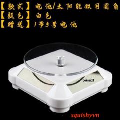 Bàn Xoay Trưng Bày Sản Phẩm Năng Lượng Mặt Trời 360 Độ - Dụng Cụ Chụp Hình và Quay Video Tiện Lợi, Thân Thiện Với Môi Trường