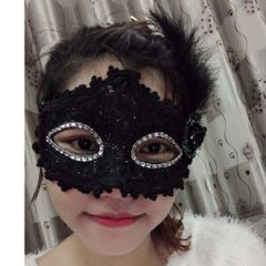 Mặt Nạ Halloween Nửa Mặt Lông Vũ Kim Sa Sang Trọng - Phụ Kiện Dạ Hội, Cosplay, Tiệc Tùng, Sự Kiện