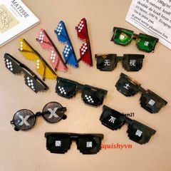 Kính Thug Life 6 Chấm Nhiều Màu - Kính Gương Thời Trang Dành Cho Gamer, Phụ Kiện Cá Tính Độc Đáo