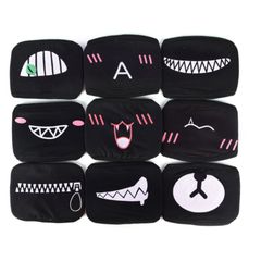 Khẩu Trang Đen Cotton Hàn Quốc In Hình Dấu X Anime/Manga - Kháng Bụi, Thoáng Khí, Thiết Kế Độc Đáo Dành Cho Tất Cả mọi Thế Hệ