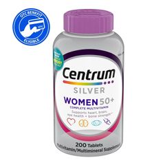 Centrum Silver Women 50+ 200 Viên - Vitamin Tổng Hợp Hỗ Trợ Tim Mạch, Não Bộ, Mắt Và Xương Cho Phụ Nữ Trung Niên