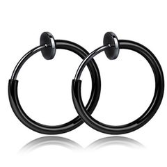 Khuyên Tai Nam Kẹp Tròn Titan Chống Gỉ - Bông Tai Unisex Phong Cách Hàn Quốc Thời Thượng, Không Cần Xỏ Lỗ