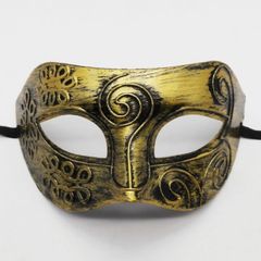 Mặt Nạ Nửa Mặt Vàng Đồng Cổ Điển - Phụ Kiện Hóa Trang Tiệc Halloween, Lễ Hội Có Dây Đeo Cho Nam Nữ