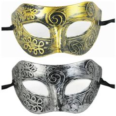 Mặt Nạ Nửa Mặt Vàng Đồng Cổ Điển - Phụ Kiện Hóa Trang Tiệc Halloween, Lễ Hội Có Dây Đeo Cho Nam Nữ