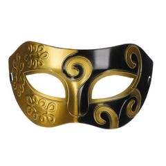 Mặt Nạ Nửa Mặt Vàng Đồng Cổ Điển - Phụ Kiện Hóa Trang Tiệc Halloween, Lễ Hội Có Dây Đeo Cho Nam Nữ