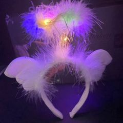Băng Đô Phát Sáng LED Vàng Ấm Áp - Phụ Kiện Thời Trang Hàn Quốc Cho Cô Gái, Quà Tặng Sinh Nhật và Dự Tiệc