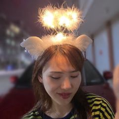 Băng Đô Phát Sáng LED Vàng Ấm Áp - Phụ Kiện Thời Trang Hàn Quốc Cho Cô Gái, Quà Tặng Sinh Nhật và Dự Tiệc