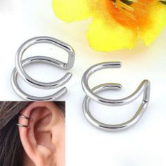 Khuyên Tai Nam Châm Không Xỏ Màu Bạc Hình Giả - Trang Sức Thời Trang Nam, Thiết Kế Hiện Đại, Quà Tặng Phong Cách