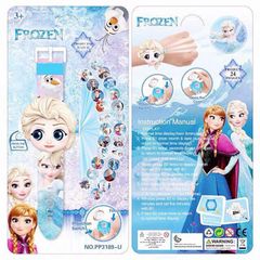 Đồng hồ chiếu hình 3D Elsa Frozen - Nữ Hoàng Băng Giá, đồ chơi điện tử an toàn cho bé trai & bé gái, quà tặng thú vị, phát triển trí tuệ.