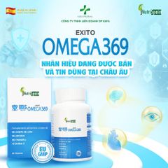 Viên dầu cá EXITO OMEGA 369 nhập khẩu Tây Ban Nha - Tăng cường thị lực, tim mạch, hỗ trợ não bộ (Hộp 30 viên)