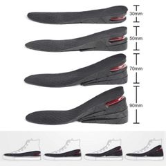 Cặp lót giày tăng chiều cao cao cấp LOTGIAY - Đệm khí, lót nhung thoáng khí, tăng từ 3-9cm, phù hợp mọi size giày nam nữ