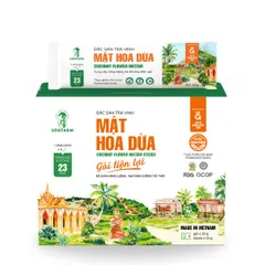 Mật Hoa Dừa Cô Đặc Organic Sokfarm 100% Tự Nhiên - Hộp 12 Gói x 15g, Thay Thế Đường Nguyên Liệu Tốt Cho Sức Khỏe