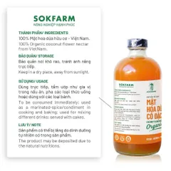 Mật Hoa Dừa Cô Đặc Organic Sokfarm 685g - Giúp Ổn Định Đường Huyết, Thích Hợp Cho Người Tiểu Đường, Vegan, Không Đường, Tự Nhiên 100%