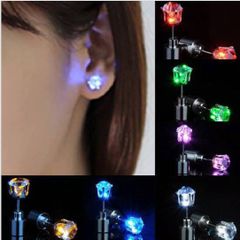 Khuyên Tai LED Phát Sáng Đính Đá Rhinestone - Bông Tai Hợp Thời Trang Nữ Độc Đáo, Phụ Kiện Thời Trang Cá Tính