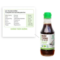 Nước Tương Mật Hoa Dừa Organic Sokfarm 200ml - Ít Muối, Không Đậu Nành, Hữu Cơ Tự Nhiên, Chất Lượng Cao