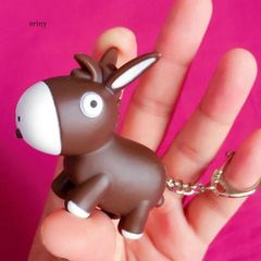 Móc khóa gắn chìa khóa hình con lừa phát sáng đèn led có nhạc-Móc khóa gắn đèn LED phát sáng hình chú lừa dễ thương 532780