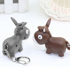 Móc khóa gắn chìa khóa hình con lừa phát sáng đèn led có nhạc-Móc khóa gắn đèn LED phát sáng hình chú lừa dễ thương 532780