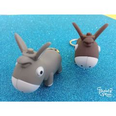 Móc khóa gắn chìa khóa hình con lừa phát sáng đèn led có nhạc-Móc khóa gắn đèn LED phát sáng hình chú lừa dễ thương 532780