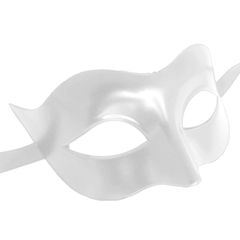 Mặt Nạ Hóa Trang Nửa Mặt Màu Trắng/Đen - Phụ Kiện Halloween Cosplay Cho Nam Nữ - Tiệc Trung Thu, Biểu Diễn
