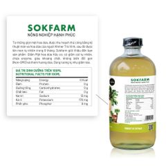 Giấm Mật Hoa Dừa Organic Sokfarm 500ml - Giấm Tự Nhiên, Hỗ Trợ Tiêu Hóa, Giàu Khoáng Chất, Không Biến Đổi Gen, Hương Dừa Thơm Ngon