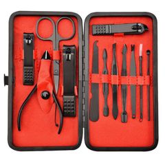 Bộ Dụng Cụ Chăm Sóc Móng Tay Đa Năng 19 Món, Thép Chống Gỉ, Gói Sang Trọng, Quà Tặng Thích Hợp cho Phụ Nữ