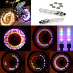 Đèn LED Gắn Van Bánh Xe Đạp - Nắp Van Lốp Xe Phát Sáng 7 Màu Cho Xe Đạp, Xe Máy, Ô Tô - Trang Trí Xe Độc Đáo