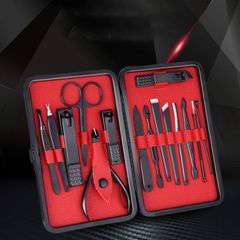 Bộ Cắt Móng Tay Titan Không Gỉ Cao Cấp 15 Món - Hộp Da Thiết Kế Sang Trọng, Dụng Cụ Làm Đẹp An Toàn cho Gia Đình