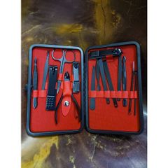 Bộ Cắt Móng Tay Titan Không Gỉ Cao Cấp 15 Món - Hộp Da Thiết Kế Sang Trọng, Dụng Cụ Làm Đẹp An Toàn cho Gia Đình