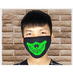 Khẩu Trang Dạ Quang Đầu Lâu - Mặt Nạ Phát Sáng Halloween, Phụ Kiện Cosplay Unisex, Chống Bụi, Thoáng Khí