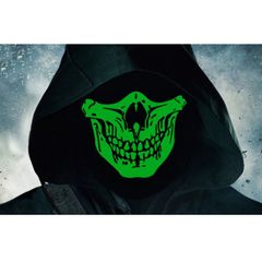 Khẩu Trang Dạ Quang Đầu Lâu - Mặt Nạ Phát Sáng Halloween, Phụ Kiện Cosplay Unisex, Chống Bụi, Thoáng Khí