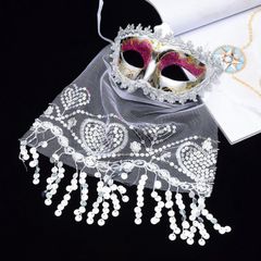 Mặt Nạ Halloween Nửa Mặt Cổ Trang - Đạo Cụ Hóa Trang Cho Tiệc, Lễ Hội, Sự Kiện, Cosplay, Chất Liệu Nhựa, Kích Thước 18cm x 12cm