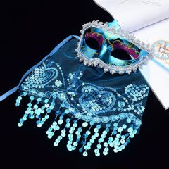 Mặt Nạ Halloween Nửa Mặt Cổ Trang - Đạo Cụ Hóa Trang Cho Tiệc, Lễ Hội, Sự Kiện, Cosplay, Chất Liệu Nhựa, Kích Thước 18cm x 12cm