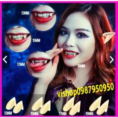 Răng Nan Hóa Trang Giả Cao Cấp 11mm-19mm - Răng Khểnh Baby Cosplay Thời Trang Halloween - Keo Dán Răng Thật An Toàn