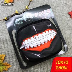 Khẩu Trang Vải Cotton Anime Tokyo Ghoul - Thiết Kế Hình Hàm Răng Dành Cho Nam Nữ, Phong Cách Thời Trang độc Đáo