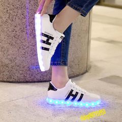 Giày Phát Sáng Chữ HI Đèn LED 7 Màu 11 Chế Độ - Giày Thể Thao Đẹp Cho Nam Nữ, Thích Hợp Cho Tiệc Tùng và Sự Kiện
