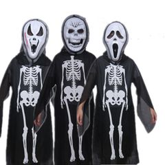 Bộ Trang Phục Halloween Cao Cấp - Xương Người và Mặt Nạ Đầu Lâu Rùng Rợn Dành Cho Nam Nữ - Thời Trang Ma Quái