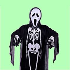 Bộ Trang Phục Halloween Cao Cấp - Xương Người và Mặt Nạ Đầu Lâu Rùng Rợn Dành Cho Nam Nữ - Thời Trang Ma Quái