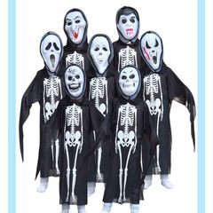 Bộ Trang Phục Halloween Cao Cấp - Xương Người và Mặt Nạ Đầu Lâu Rùng Rợn Dành Cho Nam Nữ - Thời Trang Ma Quái