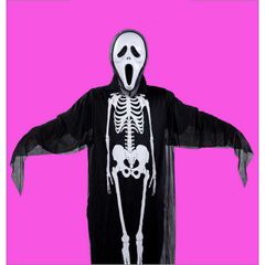 Bộ Trang Phục Halloween Cao Cấp - Xương Người và Mặt Nạ Đầu Lâu Rùng Rợn Dành Cho Nam Nữ - Thời Trang Ma Quái