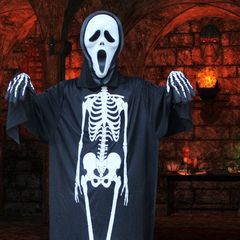 Bộ Trang Phục Halloween Cao Cấp - Xương Người và Mặt Nạ Đầu Lâu Rùng Rợn Dành Cho Nam Nữ - Thời Trang Ma Quái
