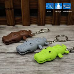 Móc Khóa Cá Sấu Phát Sáng Đèn LED Có Âm Thanh - Phụ Kiện Thời Trang Độc Đáo, Móc Khóa Giải Trí 3 Trong 1
