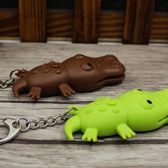 Móc Khóa Cá Sấu Phát Sáng Đèn LED Có Âm Thanh - Phụ Kiện Thời Trang Độc Đáo, Móc Khóa Giải Trí 3 Trong 1