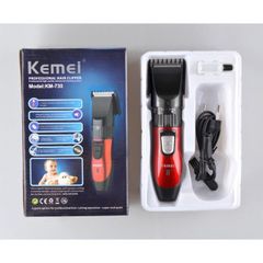 Tông Đơ Cắt Tóc Trẻ Em Kemei 730 - An Toàn, Dễ Sử Dụng, Kèm Dụng Cụ Lấy Ráy Tai Có Đèn - Thích Hợp Cho Gia Đình